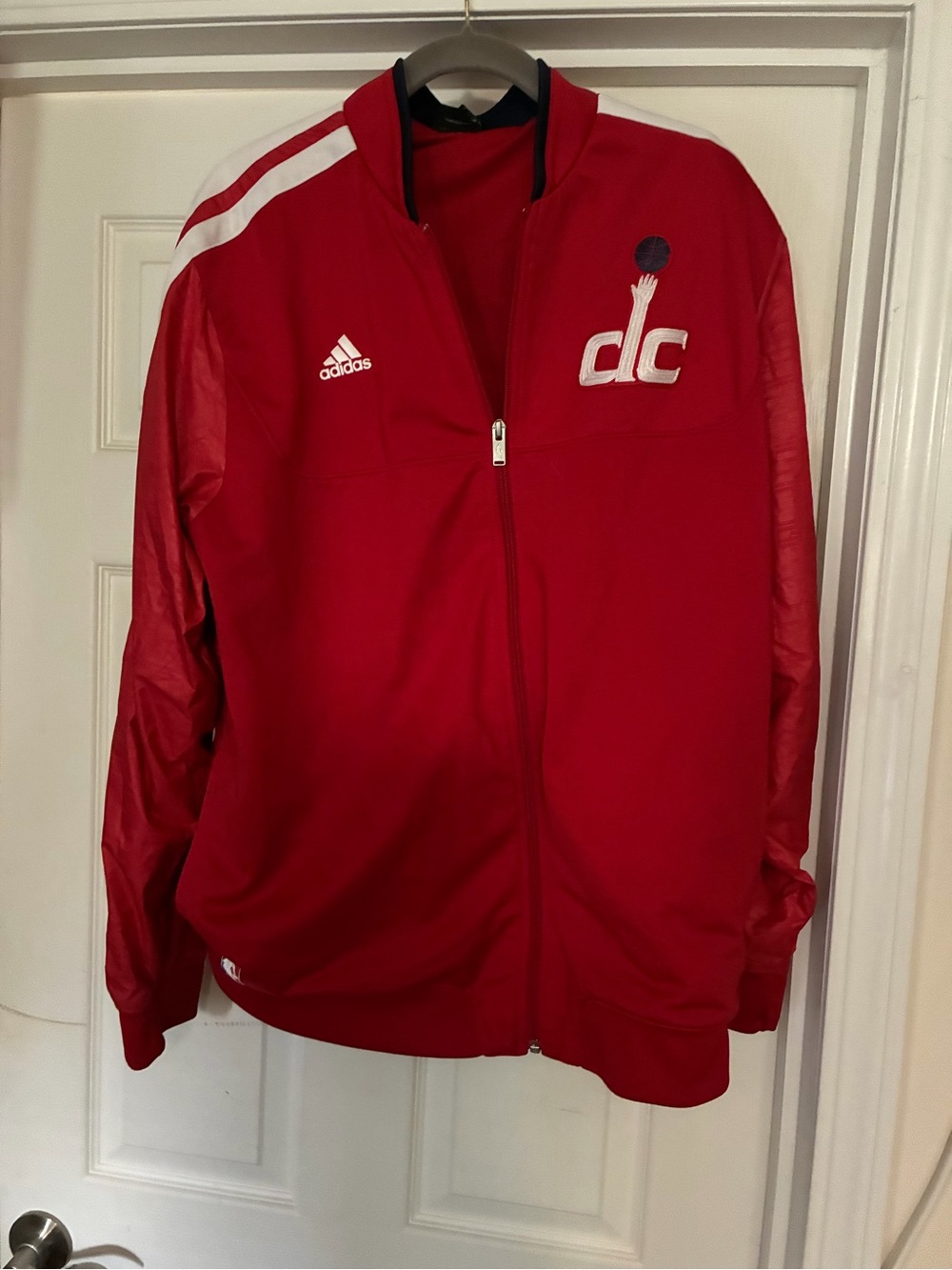 adidas Red Washington DC Basketball Bomber Jacket